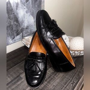 Magnanni Spain 9341 Black Leather Kiltie Tassel Dress Loafer Shoes 10.5 M